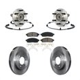 thumbnail image 1 of Transit Auto Front Hub Bearing Assembly Disc Brake Rotors and Semi-Metallic Pads Kit for Car Ford F-150 Lincoln Mark LT 4WD KBB-105949, 1 of 11