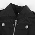 thumbnail image 4 of MeetoTime Manteau Queue-de-Pie Gothique pour Femme, Veste de Queue-de-Pie à Fermeture Éclair devant, Long Trench, Manteau de Cosplay, Renaissance Médiévale, 4 of 7