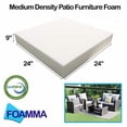 thumbnail image 4 of Foamma 9" x 24” x 24” Medium Density Outdoor Couch Cushion Replacement for Patio Furniture, Square Foam Pad for Couch Cushion Support, Upholstery Foam Padding for Sofa - Cover Not Included, 4 of 4