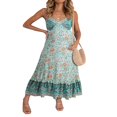 thumbnail image 1 of MesaSe Robe à Bretelles Sexy pour Femmes Imprimé Floral Sans Manches Col en V une Pièce, 1 of 4