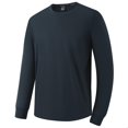 thumbnail image 2 of AherBiu Plus Size Men's Long Sleeve Shirts Crewneck Quick Drying Lightweight Athletic Tees Running Workout Active Pullover Tops, 2 of 9