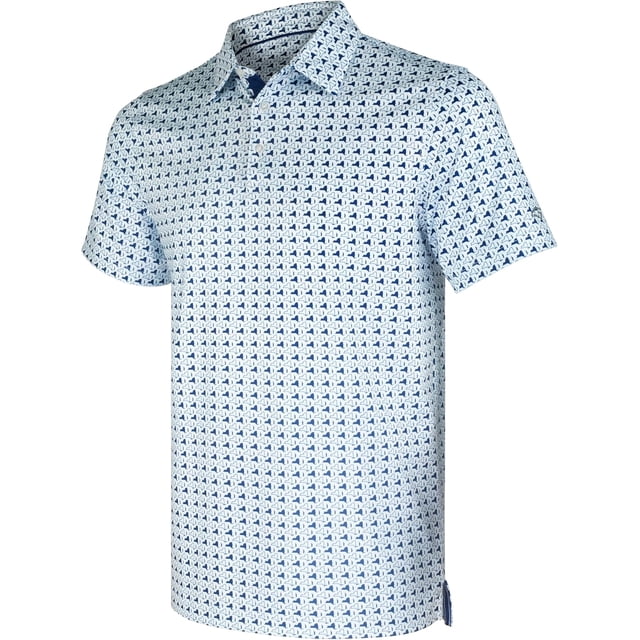 Polos de Golf pour Hommes à Manches Courtes, Évacuation de l'Humidité, Coupe Sèche, Motifs Imprimés, Polo de Performance à Col, Polos de Golf pour Hommes
