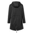 thumbnail image 4 of Xingqing Women Lady Hooded Thick Jacket Long Sleeve Drawstring Design Windbreaker Coat, 4 of 4
