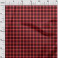 thumbnail image 3 of oneOone Cotton Silk Red Fabric Check Craft Projects Decor Fabric Printed By The Yard 42 Inch Wide, 3 of 4