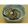 thumbnail image 5 of Bracelet Extensible Unisexe en Perles Rondes 8 mm en Pierre Précieuse d'Unakite Naturelle 7 Pouces, 5 of 5