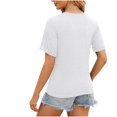 thumbnail image 4 of FAIWAD Women's Plus Size Summer Tops Short Sleeve Round Neck Side Split Button Casual Tunic Tops, 4 of 6
