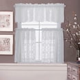 thumbnail image 1 of Lace Flower Window Balcony Short Curtain Gauze Kitchen Valance Drape Home Decor, 1 of 8