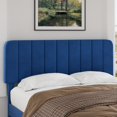 thumbnail image 4 of VECELO Queen Size Upholstered Beds, Modern Platform Bed Frame with Adjustable Headboard, Wooden Slats Support/No Box Spring Needed, Dark Blue, 4 of 8
