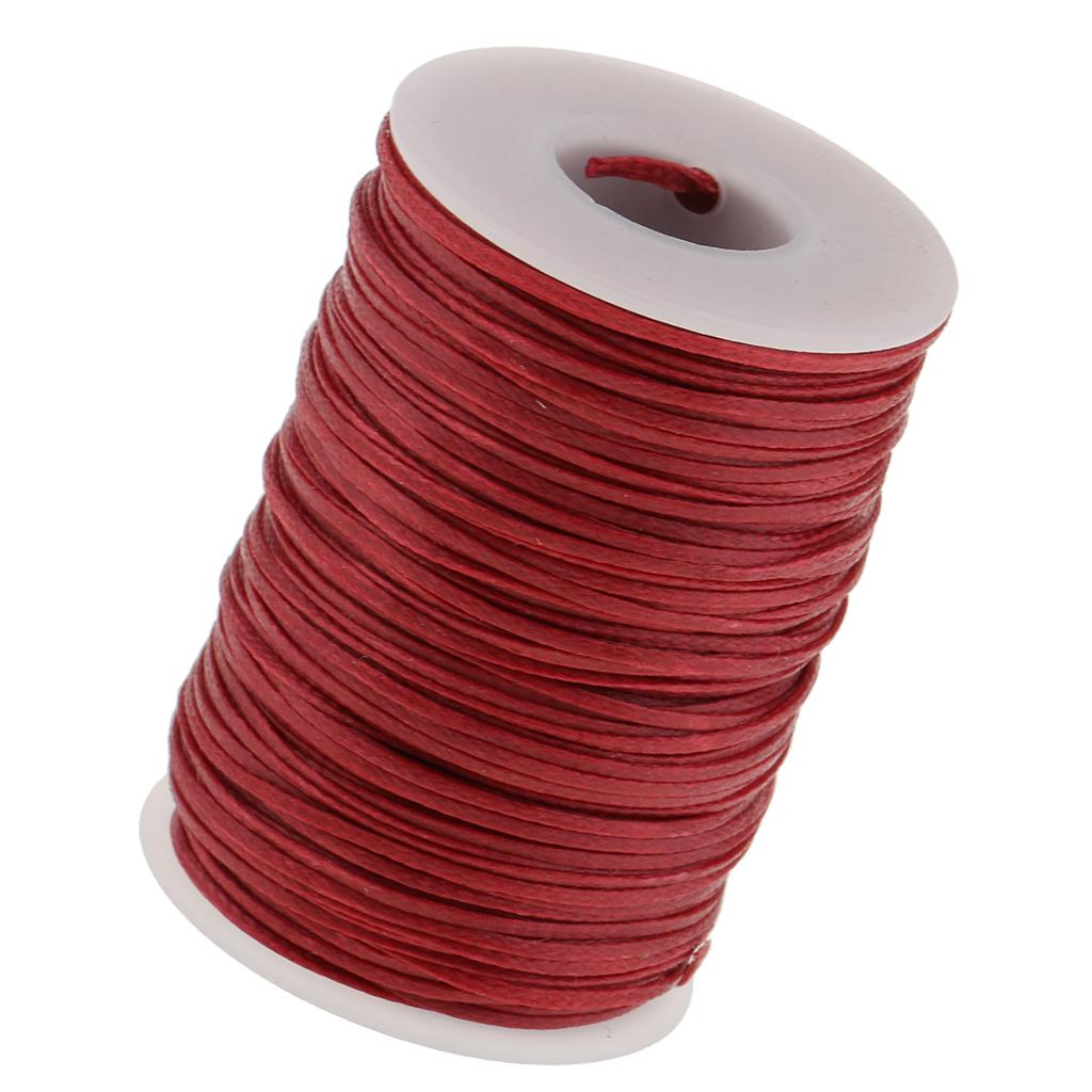 jifeng 70M Leather Craft Sewing Waxed Thread Heavy Duty Waxed Thread Sewing 1.2mm 210D red