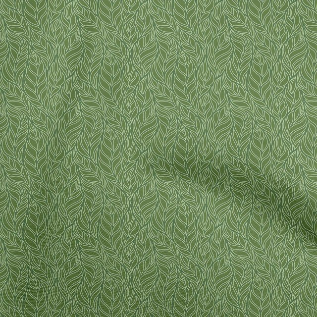 oneOone Tissu Velours Vert Feuilles Matériel de Robe Tissu Imprimé Tissu au Mètre 58 Pouces de Large