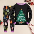 thumbnail image 3 of Ketyyh-chn99 Robe de Noël pour Tout-Petit Bébé Fille Ensemble Garçons et Filles Pantalon Long Coupe Régulière Manches Longues Col Rond Imprimé 3D Taille pour 3-4 Ans, Noir, 3 of 6