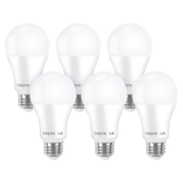 Lepro Ampoules DEL Équivalentes 100 W, 14 W 1500 Lumens Ampoule DEL Blanc Lumière du Jour 5000 K, Ampoule Non Dimmable, Base Standard A19 E26, Durée de Vie 10 000 Heures, 6 Paquets