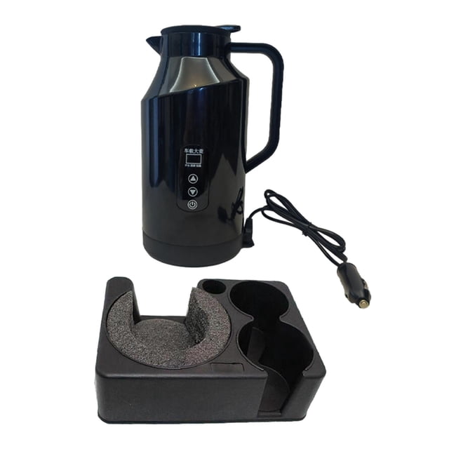 12V 24V 1.4L Car Kettle Electric Water Kettle Large Capacity Stainless Steel for With Base