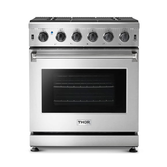 Thor Kitchen 30 Inch Gas Range in Stainless Steel-LRG3601U