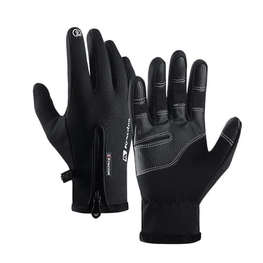 TIMIFIS Winter Gloves Unisex Winter Warm Waterproof Gloves Outdoor Cycling Zipper Touch-Screen Gloves Christmas Gifts