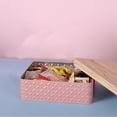 thumbnail image 2 of Bread Box for Kitchen Countertop Corner Bread Box for Homemade Bread Metal Embossed Bread Storage Container Bin with Bamboo Lid, 2 of 6