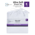 thumbnail image 3 of Mainstays Washed Ultra Soft Microfiber Bed Sheet Set, King, Arctic White, 4 Piece, 3 of 12