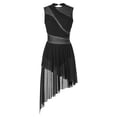 thumbnail image 1 of RUNQHUI Costume de Danse Lyrique pour Femmes Robe de Patinage Sans Manches en Chiffon Fluide Noir TG, 1 of 7