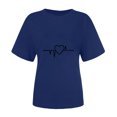 thumbnail image 4 of Diufon Hauts de la Saint-Valentin pour Femmes, Tunique Décontractée à Manches Courtes, Chandail à Col Rond, Blouse Tendance Mignonne à Imprimé Graphique, 4 of 6