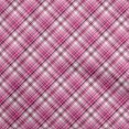 thumbnail image 1 of oneOone Viscose Chiffon Pink Fabric Check Sewing Material Print Fabric By The Yard 42 Inch Wide, 1 of 4