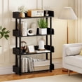 thumbnail image 2 of Costway 1 PCS 4-Tier Bookshelf with Anti-Tipping Kit Industrial Storage Unit for Living Room Black, 2 of 10