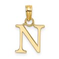 thumbnail image 1 of Diamond2Deal 14K Yellow Gold Block Letter N Initial Pendant for Women, 1 of 6
