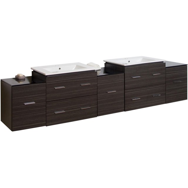 American Imaginations 88.5-in. W Vanity Set Grey AI-746