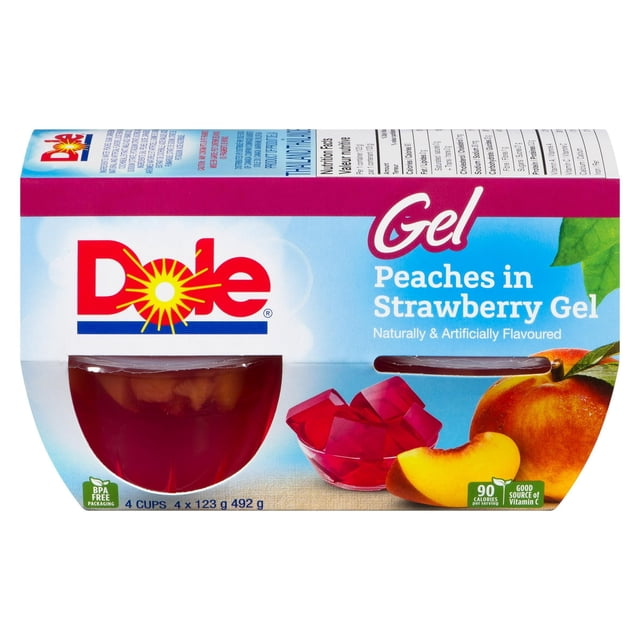 Dole Pêches dans Gelée aux Fraises