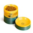 thumbnail image 1 of Aliments pour Animaux de Compagnie Élevés et Bols d'Eau Protection du Cou Automatique Grande Capacité une Pièce Bol pour Animaux de Compagnie pour Chats Chiens Vert, 1 of 5