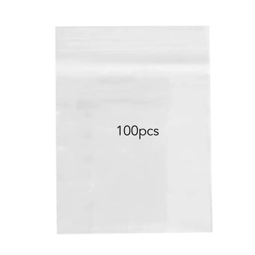 100 Pcs Sacs de Rangement pour Collations Transparents, Anti-Fuites, Épais, Transparents, à Fermeture Éclair, Sacs Scellés PE pour la Maison