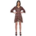 thumbnail image 1 of Moomaya Printed Ruffle Style Above Knee Length Bridesmaid Robe Rayon Bathrobes, 1 of 5