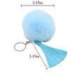 thumbnail image 2 of Pom Pom Keychain Bohemian Faux Fur Ball Keychain Pompom Tassel Charm Bag Pendant, 2 of 10