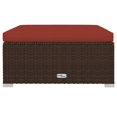 thumbnail image 5 of vidaXL 8 Piece Garden Lounge Set with Cushions Poly Rattan Brown, 5 of 5