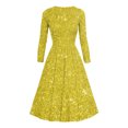 thumbnail image 4 of Offre à Durée Limitée Iumwxz Robe à Manches Longues Col en V pour Femmes Tunique Robe de Performance Robe Imprimée Brillante Robes Longues pour Femmes Robe Ample et Fluide pour la Rue, 4 of 4