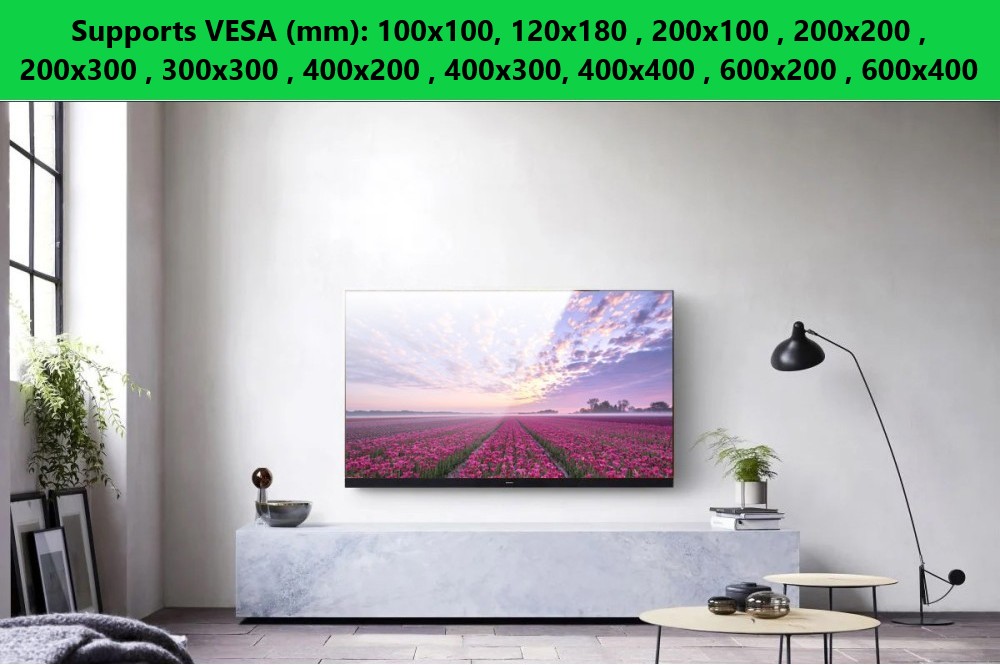 Techly Support mural orientable pour téléviseur LCD/LED de 40" à 80" - Inclinaison de +12°/-2° - VESA jusqu'à 600x400 mm - Capacité de charge jusqu'à 50 kg - Noir