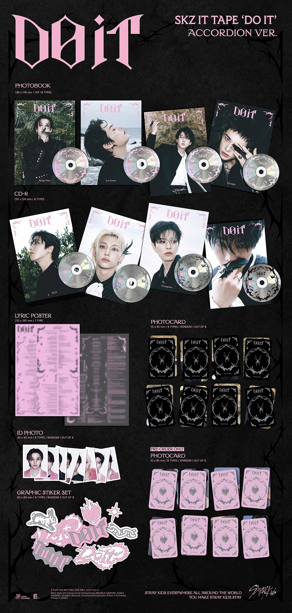 スキズ DO IT walmart トレカ ハニピリ ハン フィリックス STRAY KIDS - [DO IT] SKZ IT TAPE DO Version - Walmart.ca