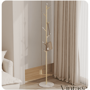 Jiarui Portemanteau Robuste sur Pied en Fer Crochets en Marbre Étagère Chambre Maison Rangement Support Moderne Vestiaire Simple Cintre à Vêtements en Métal Facile