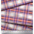 thumbnail image 2 of Soimoi Poly Georgette Fabric Gingham Check Print Sewing Fabric Yard 42 Inch Wide, 2 of 3