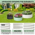 thumbnail image 4 of AKDSteel 2 - Pack Round Galvanized Raised Garden Bed - 2FT/3FT/4FT Sizes - Outdoor Flower & Vegetable Bed - Heavy - Duty & Open - Bottom Design, 4 of 9