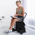 thumbnail image 4 of 2-in-1 Collapsible Grocery & Utility Cart, 32.5 Gal Removable Waterproof Bag, Heavy-Duty Rolling Hand Truck, Cushioned Seat, Adjustable Non-Slip Handle, Collapsible Trolley for Seniors, Laundry, 4 of 7