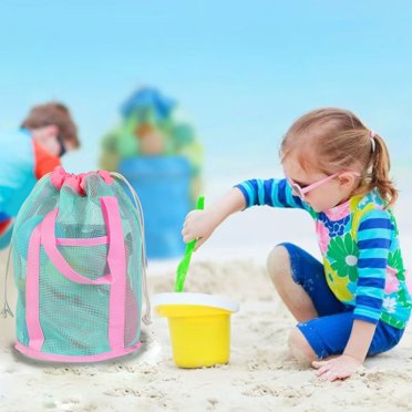 Antqov Sac à Main Plage Sac de Rangement pour Jouets de Plage pour Enfants Outils de Sable de Jeu Sac de Plage Grande Capacité Sac d'Extérieur