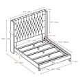 thumbnail image 3 of Fairfield King Bed with Tufted and Winged Headboard, 3 of 9