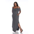 thumbnail image 2 of White Mark Women's Cold Shoulder Maxi Dress, 2 of 4