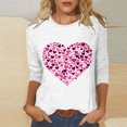 thumbnail image 2 of Penkiiy Chemises de la Saint-Valentin pour Femmes Décontractées Manches 3/4 Col Rond Blouses Imprimé Mignon Tuniques Tops 2025 S Multicolore, 2 of 5