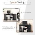 thumbnail image 4 of HOMCOM L Shaped Desk Corner Computer Table with Storage for Home Office, 4 of 10