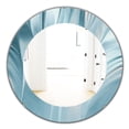thumbnail image 2 of Designart 'Blue Modern Water III' Modern Mirror - Oval or Round Wall Mirror - 32x32, 2 of 4