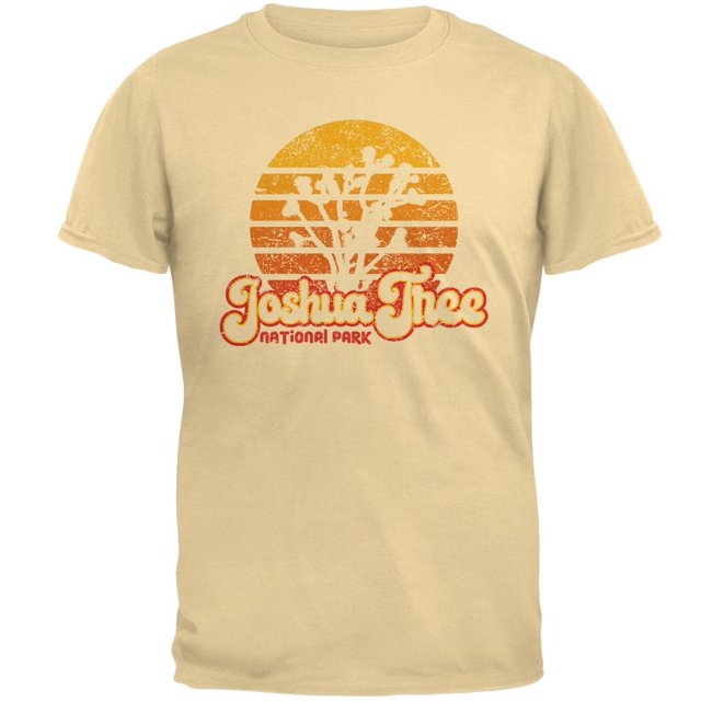 National Park Retro 70s Sunset Joshua Tree Mens T Shirt