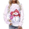 thumbnail image 2 of Femmes Hoodies Women Manches Longues Casual Christmas Impression Pull Col Rond Tunique Tops Sweatshirts Mignons sur Clearance, 2 of 5