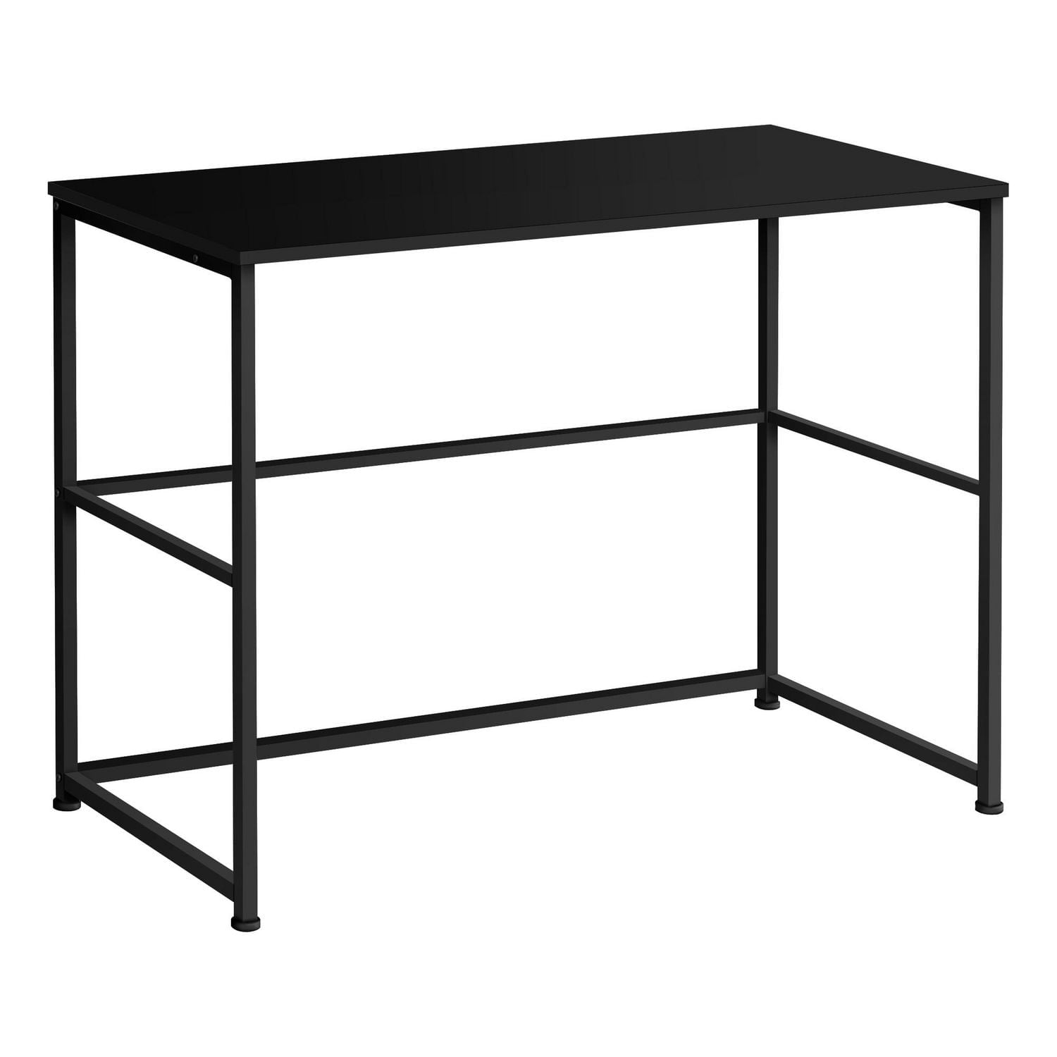 Monarch Specialties Computer Desk, Home Office, Laptop, Left, Right Set-up, Storage Drawers, 40"l, Work, Metal, Laminate, Black, Contemporary, Modern