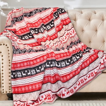 HITIME Cozy Blanket Printed Blanket Queen Christmas Collection Blanket - 300 GSM Fleece Blanket Queen Size Blanket for Home Decoration Ultra Soft Blanket Microfiber Queen Blanket (Queen - 90 x 90 )